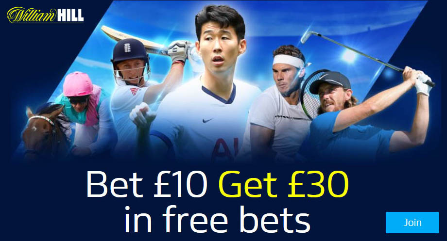 William Hill Bet £10 Get £30 Offer